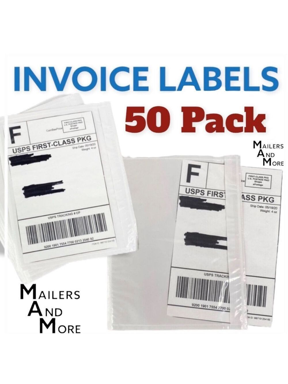 50 (7.5 X 5.5) Clear Postage Invoice Label Pockets PRICE IS FIRM - Picture 5 of 9